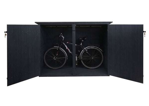 Fahrradgarage aus Metall abschliessbar anthrazit 152x184x98 cm