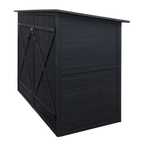 Fahrradgarage aus Metall abschliessbar anthrazit 152x184x98 cm