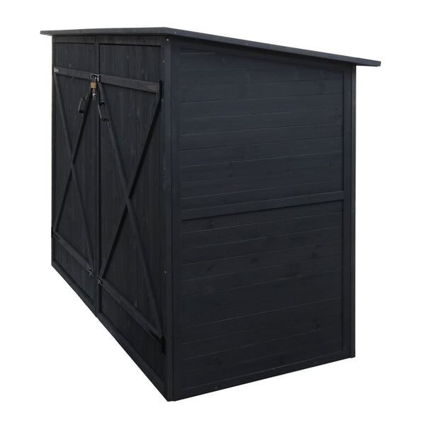 Fahrradgarage aus Metall abschliessbar anthrazit 152x184x98 cm