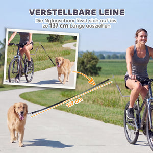 Fahrradleine für Hunde verstellbar abnehmbar mit Stossdämpfer