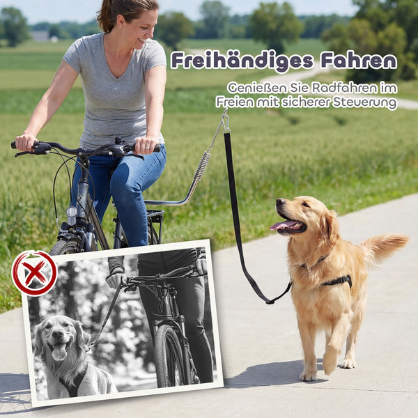 Fahrradleine für Hunde verstellbar abnehmbar mit Stossdämpfer