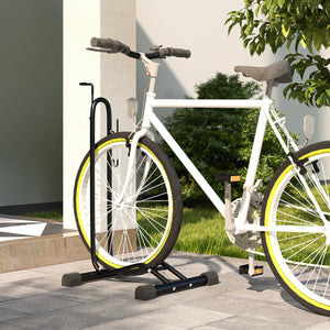 Fahrradständer 45x44x118cm wetterfest Metall Schwarz