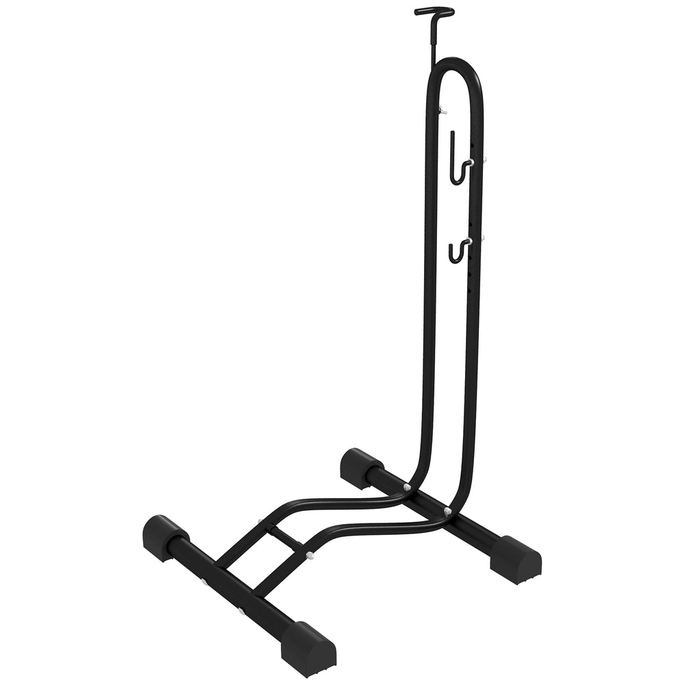 Portabiciclette 45x44x118cm in metallo resistente alle intemperie nero