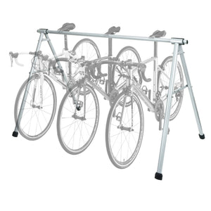 Fahrradständer ausziehbar Metall silber, pulverbeschichtet, 114x170x114cm