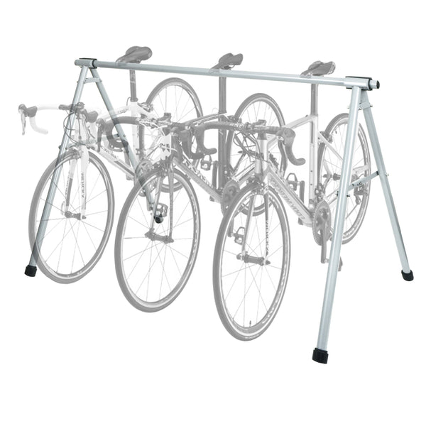 Fahrradständer ausziehbar Metall silber, pulverbeschichtet, 114x170x114cm