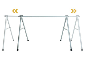 Fahrradständer ausziehbar Metall silber, pulverbeschichtet, 114x170x114cm