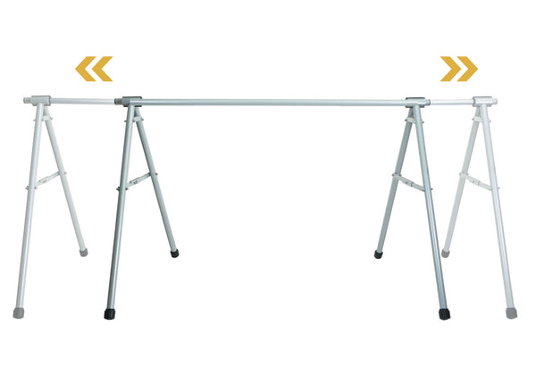 Fahrradständer ausziehbar Metall silber, pulverbeschichtet, 114x170x114cm