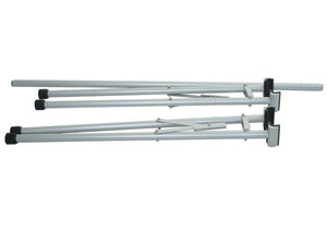 Fahrradständer ausziehbar Metall silber, pulverbeschichtet, 114x170x114cm