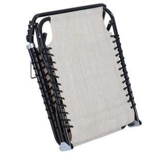 Faltbare Sonnenliege 4-stufig verstellbar Beige