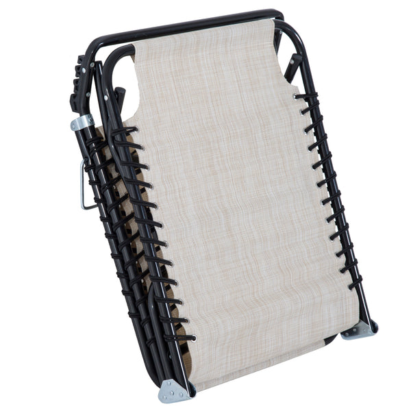 Faltbare Sonnenliege 4-stufig verstellbar Beige