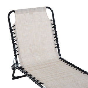 Faltbare Sonnenliege 4-stufig verstellbar Beige