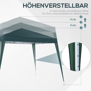 Faltpavillon 24x24m UV-Schutz faltbar Grün