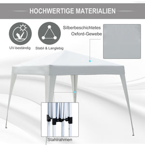 Faltpavillon 24x24m UV-Schutz faltbar Weiss