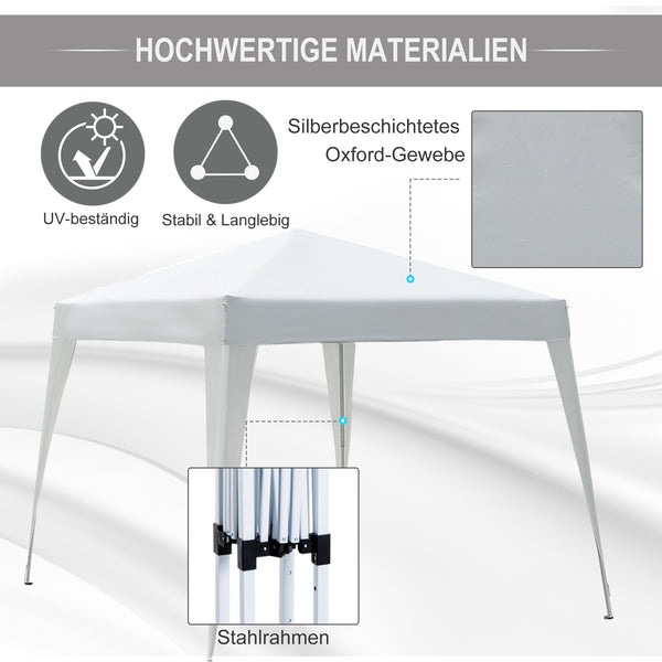 Faltpavillon 24x24m UV-Schutz faltbar Weiss