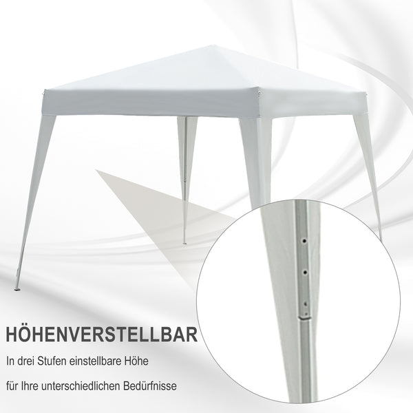 Faltpavillon 24x24m UV-Schutz faltbar Weiss