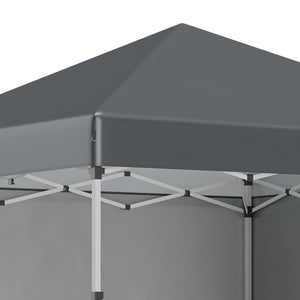 Faltpavillon 297x297m UV-Schutz Stahl Dunkelgrau