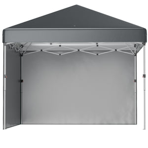 Faltpavillon 297x297m UV-Schutz Stahl Dunkelgrau