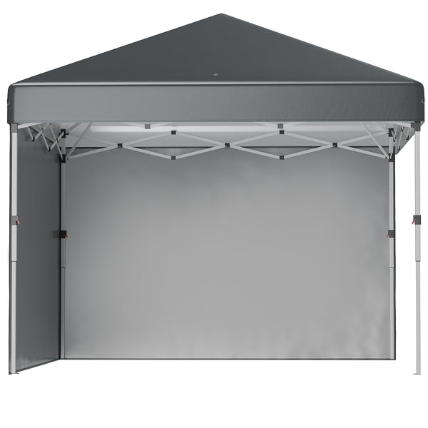 Faltpavillon 297x297m UV-Schutz Stahl Dunkelgrau