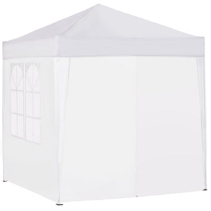 Faltpavillon 2x2m mit 4 Seitenwänden Weiss