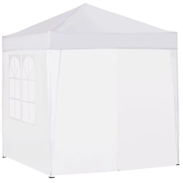 Faltpavillon 2x2m mit 4 Seitenwänden Weiss