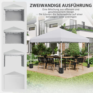 Faltpavillon 3x3m mit 2 Seitenwände