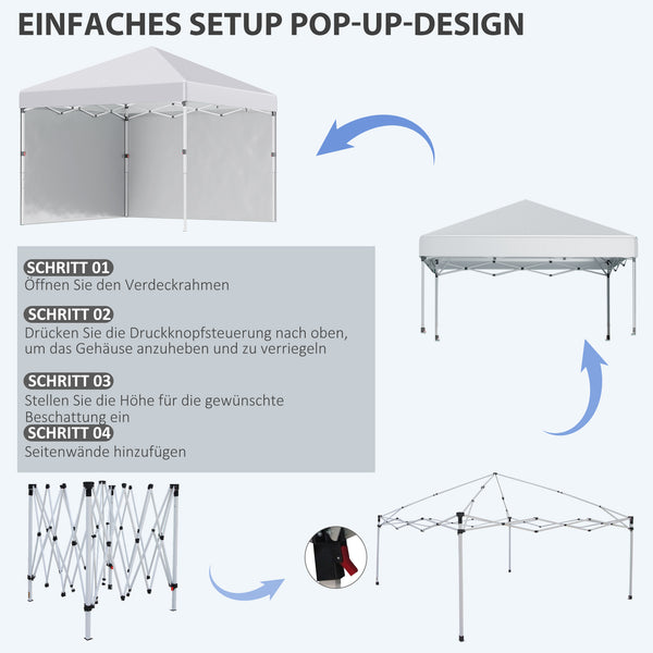 Faltpavillon 3x3m mit 2 Seitenwände
