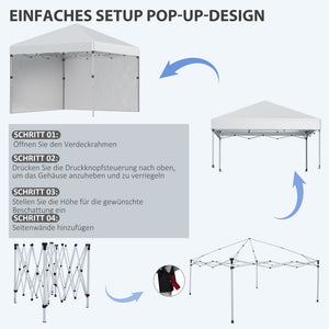 Faltpavillon 3x3m mit 2 Seitenwände