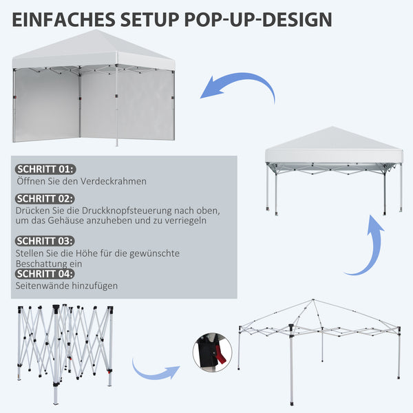 Faltpavillon 3x3m mit 2 Seitenwände