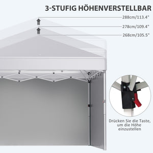 Faltpavillon 3x3m mit 2 Seitenwände