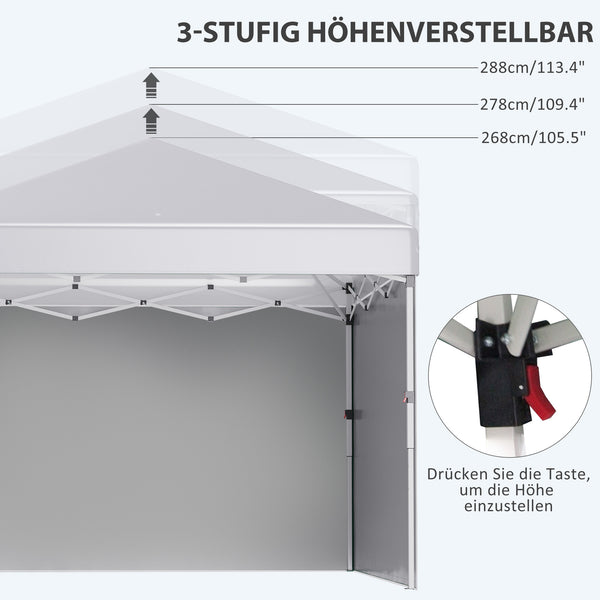 Faltpavillon 3x3m mit 2 Seitenwände