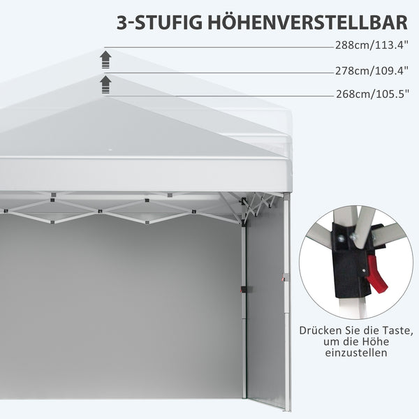 Faltpavillon 3x3m mit 2 Seitenwände