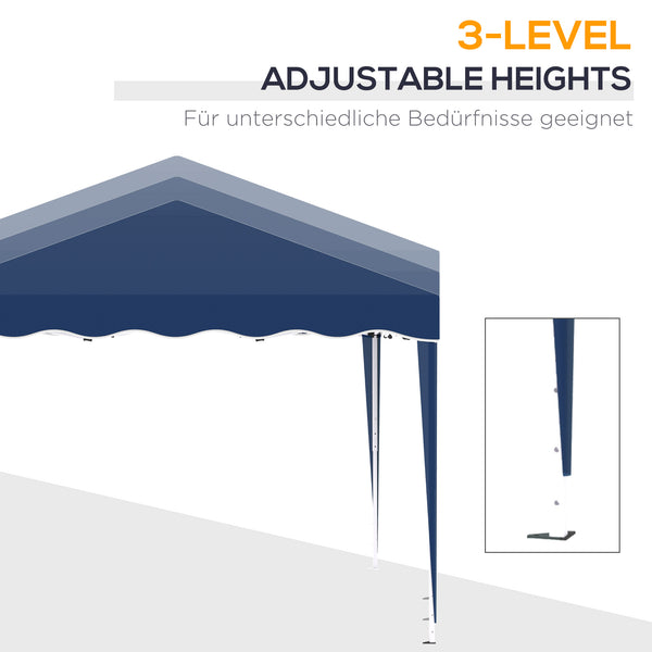 Faltpavillon 3x3m höhenverstellbar Blau