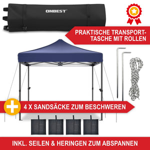 Faltpavillon 3x3m Popup Pavillon Pergola Blau