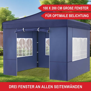 Faltpavillon 3x3m Popup Pavillon Pergola Blau