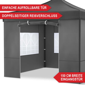 Faltpavillon 3x3m Popup Pavillon Pergola Grau