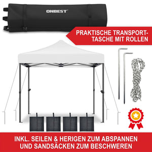 Faltpavillon 3x3m Popup Pavillon Pergola Weiss