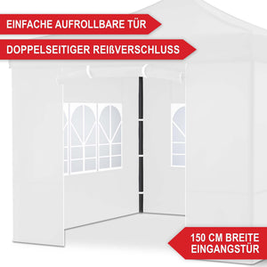 Faltpavillon 3x3m Popup Pavillon Pergola Weiss