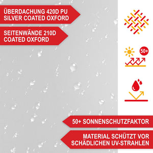 Faltpavillon 3x3m Popup Pavillon Pergola Weiss