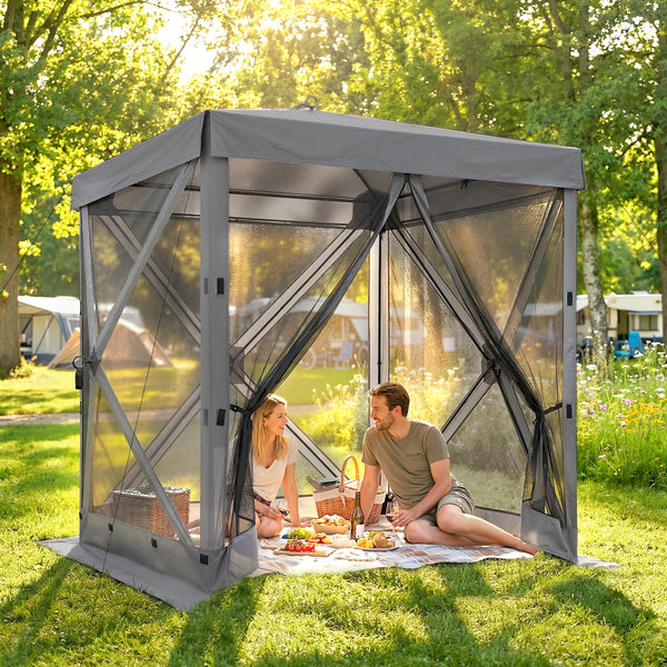 Faltpavillon wasserdicht faltbar mit Seitenteilen UV-Schutz