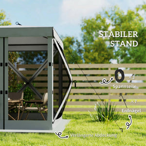 Faltpavillon wasserdicht faltbar mit Seitenteilen UV-Schutz