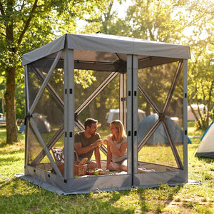Faltpavillon wasserdicht faltbar mit Seitenteilen UV-Schutz
