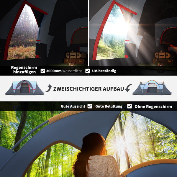 Familienzelt Campingzelt wasserdicht für 5-6 Personen