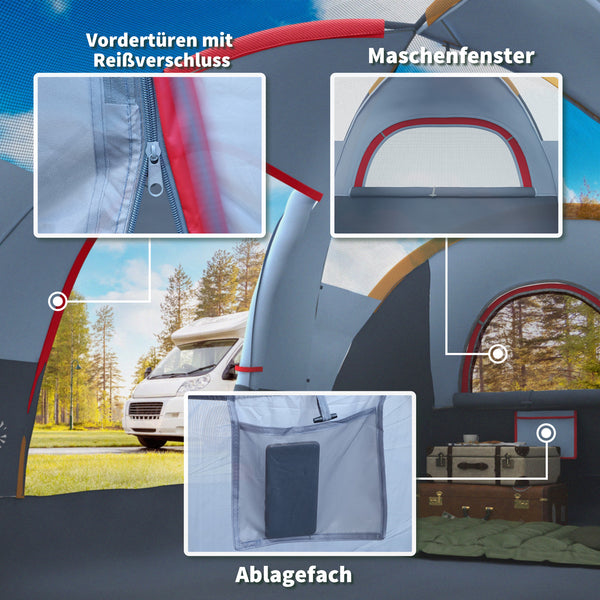 Familienzelt Campingzelt wasserdicht für 5-6 Personen