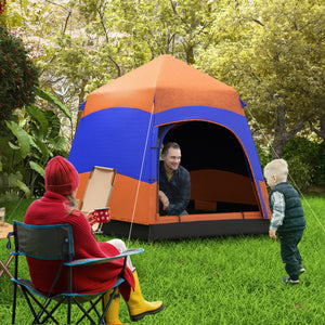 Familienzelt wasserdicht Quick-Up-Zelt für 4-6 Personen