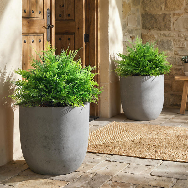 Farnbusch künstlich UV-beständig Set für Garten und Balkon 60cm
