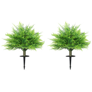 Farnbusch künstlich UV-beständig Set für Garten und Balkon 60cm