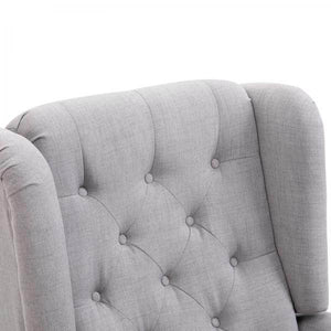 Einzelsessel Relaxsessel Ohrensessel Akzentsessel mit Tufting Polyester Grau
