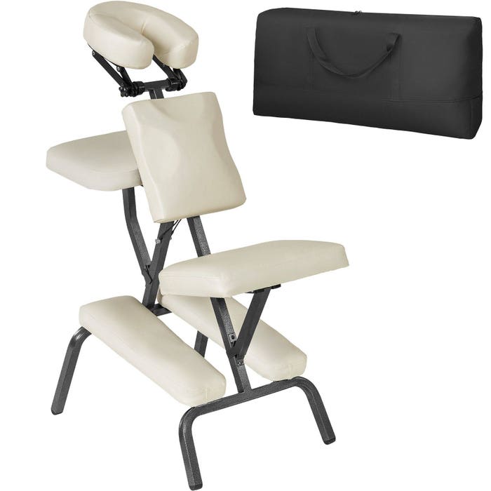 Poltrona da massaggio in similpelle beige