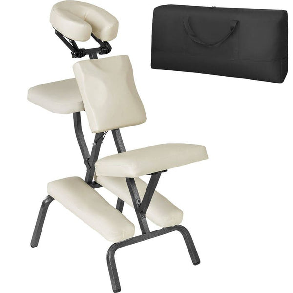Massagestuhl aus Kunstleder beige