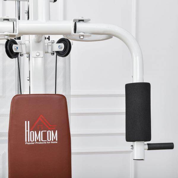 Gym Kraftstation Fitnessstation Multigym Fitnessgerät inkl. Gewichten Metall PU